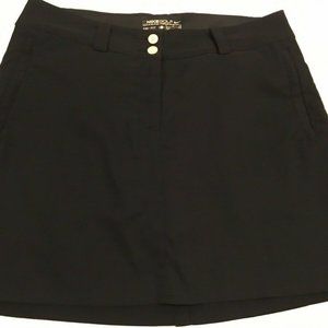NIKE GOLF Skort Dri-Fit Black Flat Front Size 8